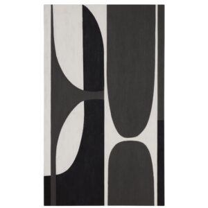 Kave Home Černobílý abstraktní obraz Onure 200 x 120 cm
