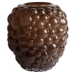 Kave Home Hnědá skleněná váza Mure 30 cm
