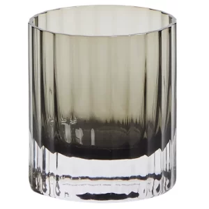Kave Home Nízká šedá sklenice Clarien 300 ml