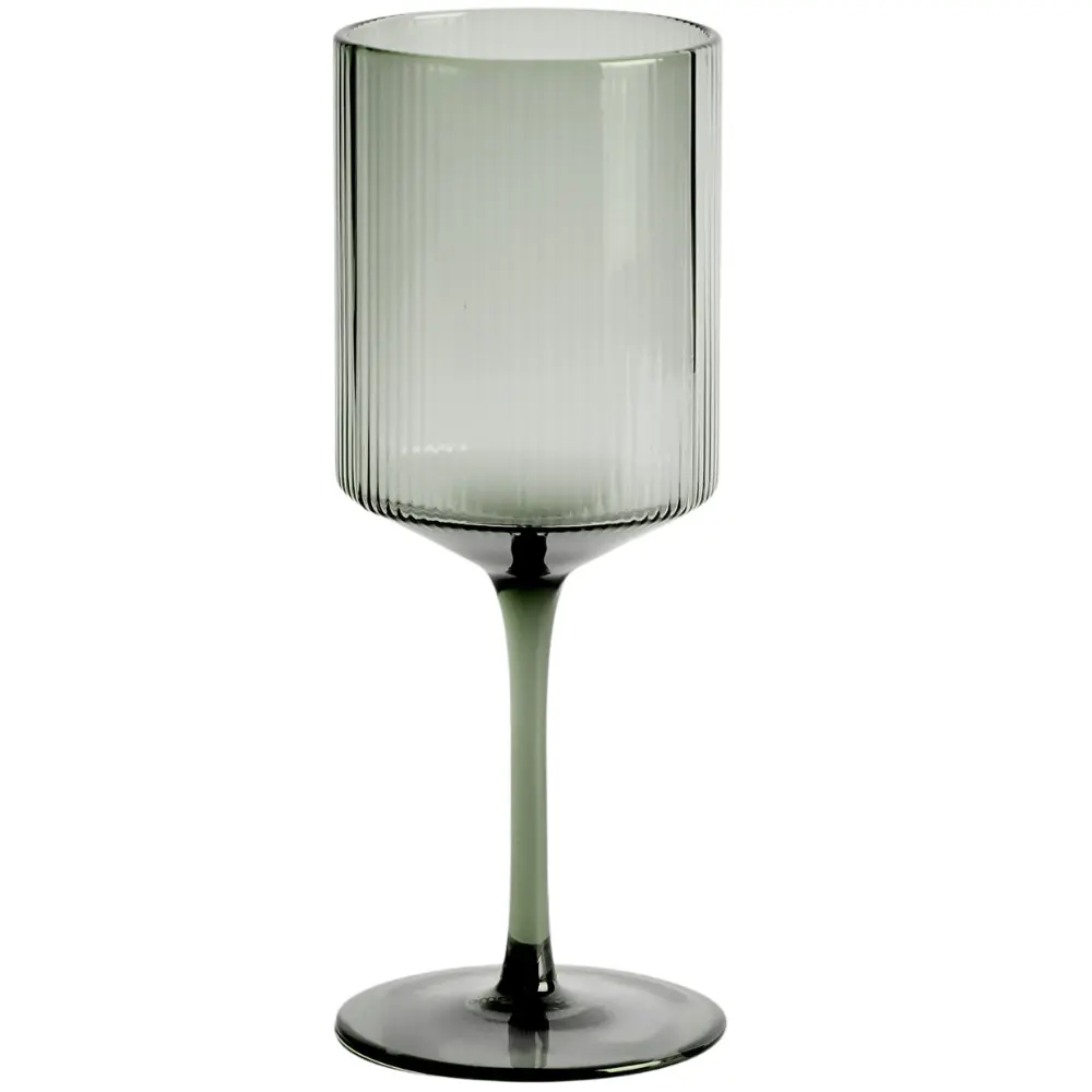 Kave Home Zelená sklenička na víno Eluria 395 ml