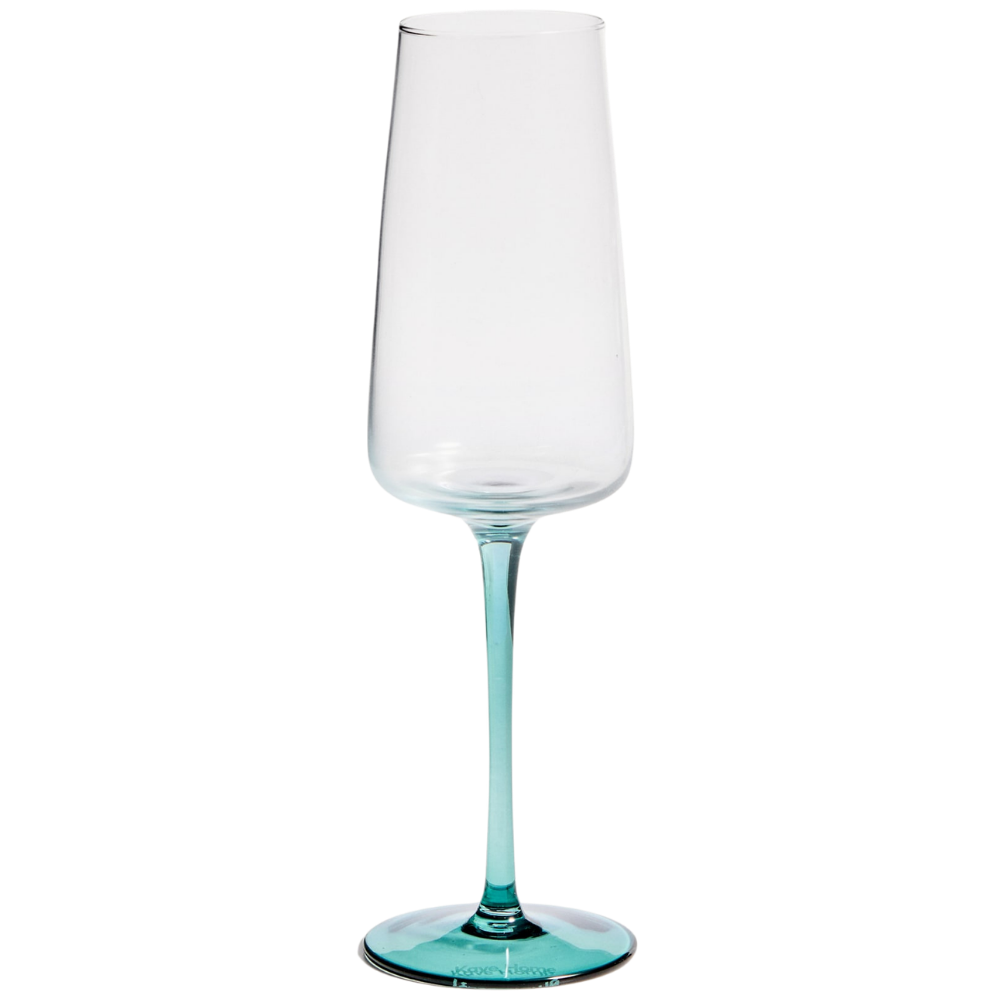 Kave Home Zelená sklenička na sekt  Irides 315 ml