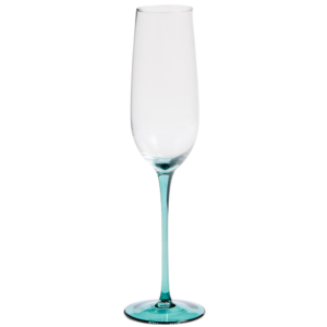 Kave Home Zelená sklenička na sekt Irides 245 ml