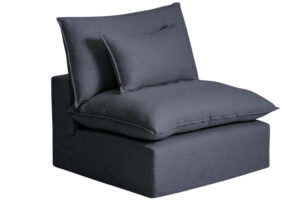 Kave Home Tmavě šedé křeslo Anarela 110 cm s odnímatelným potahem