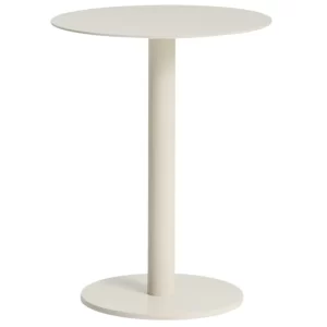 Kave Home Krémový hliníkový zahradní stolek Asinara ⌀ 40 cm