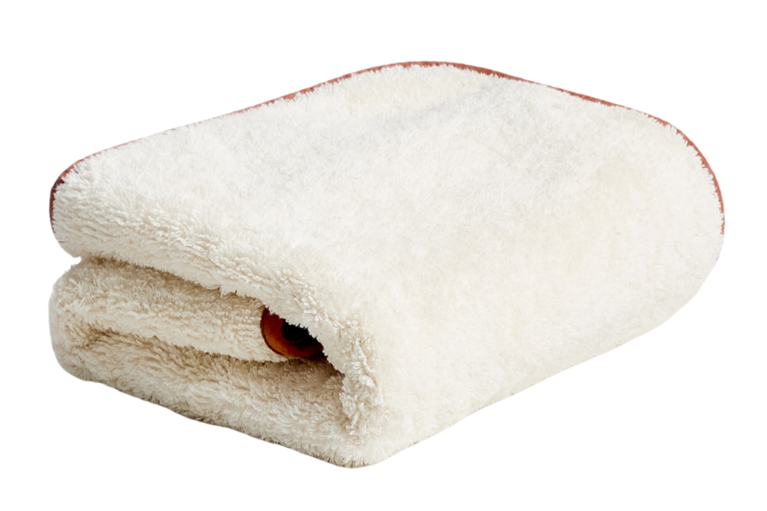 Kave Home Bílo-oranžový bavlněný ručník Sedora 50 x 90 cm