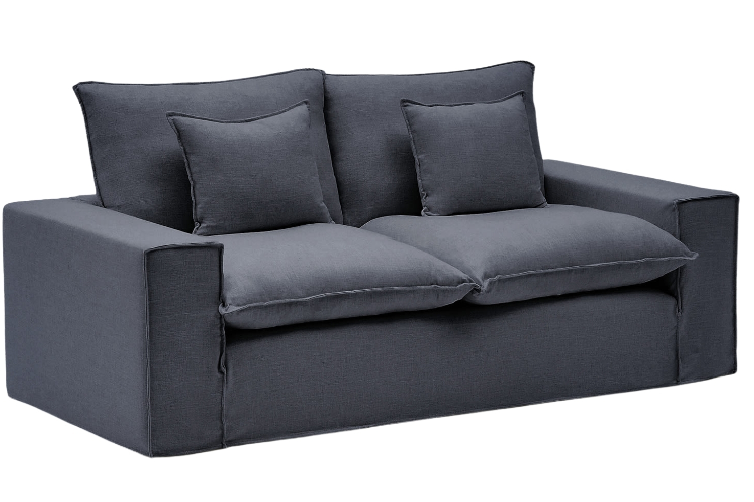 Kave Home Tmavě šedá pohovka Anarela 220 cm s odnímatelným potahem