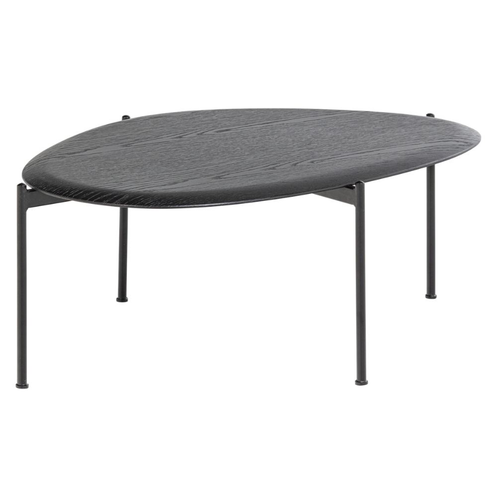 WOOOD Černý dřevěný konferenční stolek Kota 92 x 68 cm
