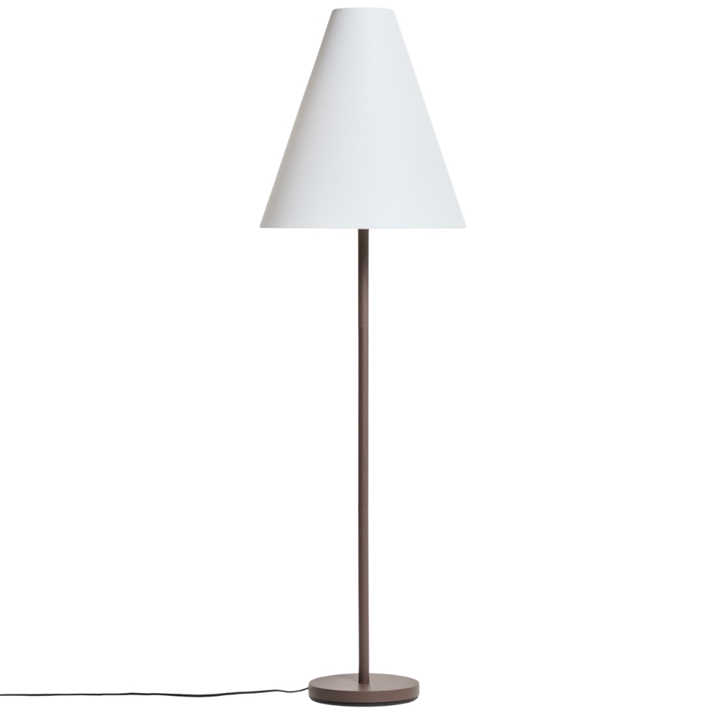 Kave Home Hnědá kovová stojací lampa Navat 153 cm