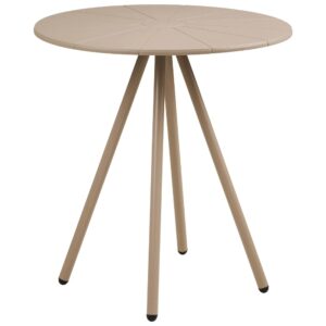 Nordic Living Béžový plastový zahradní bistro stůl Letta ø 70cm