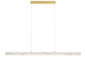 Nova Luce Bílé závěsné LED světlo Vaster 120 cm se zlatým zavěšením