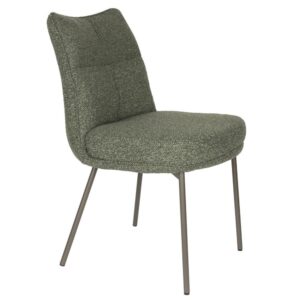 Housecraft Living Zelená čalouněná jídelní židle Jacques