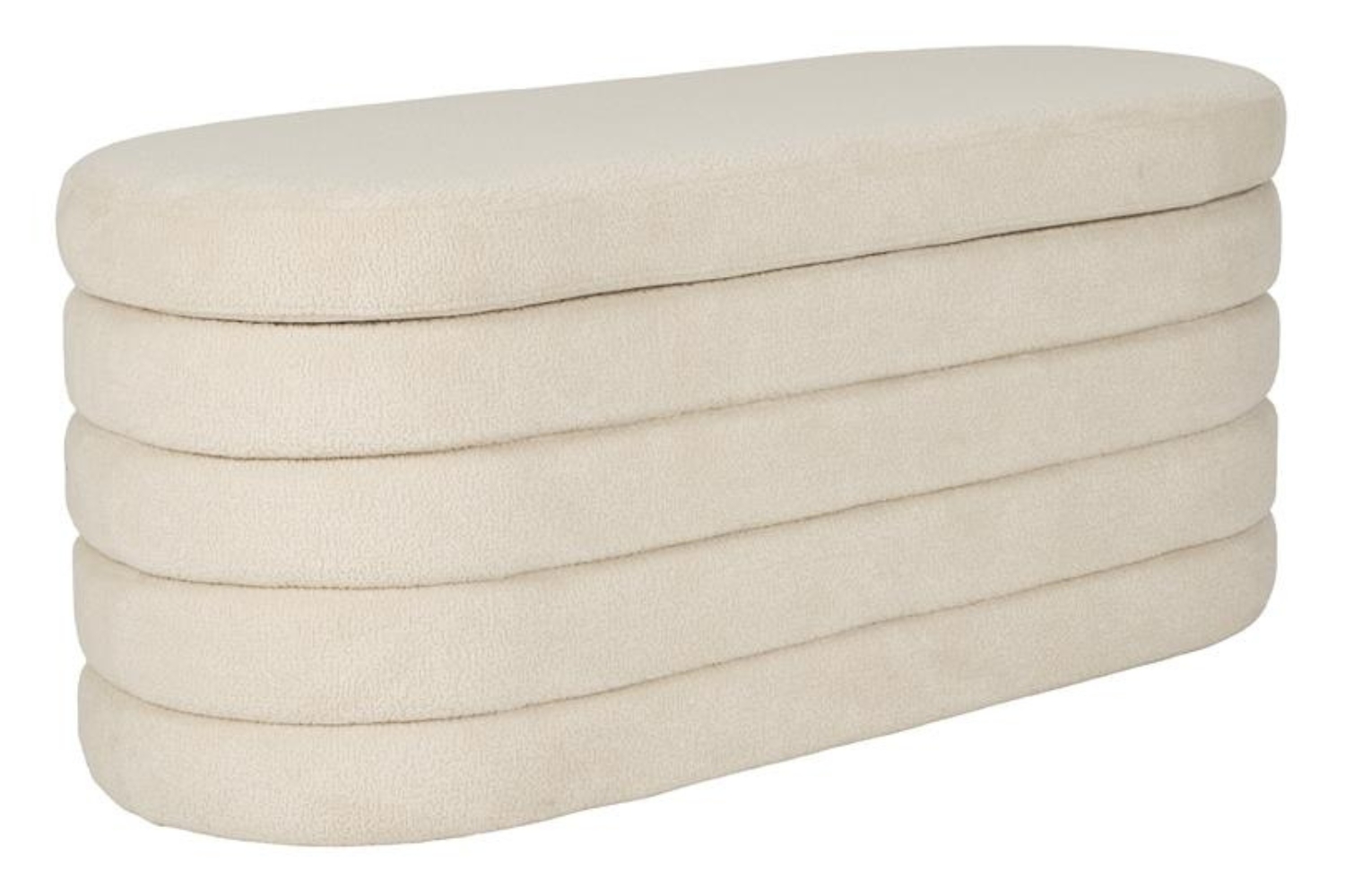 Housecraft Living Béžová čalouněná lavice Zuma 114 cm s úložným prostorem