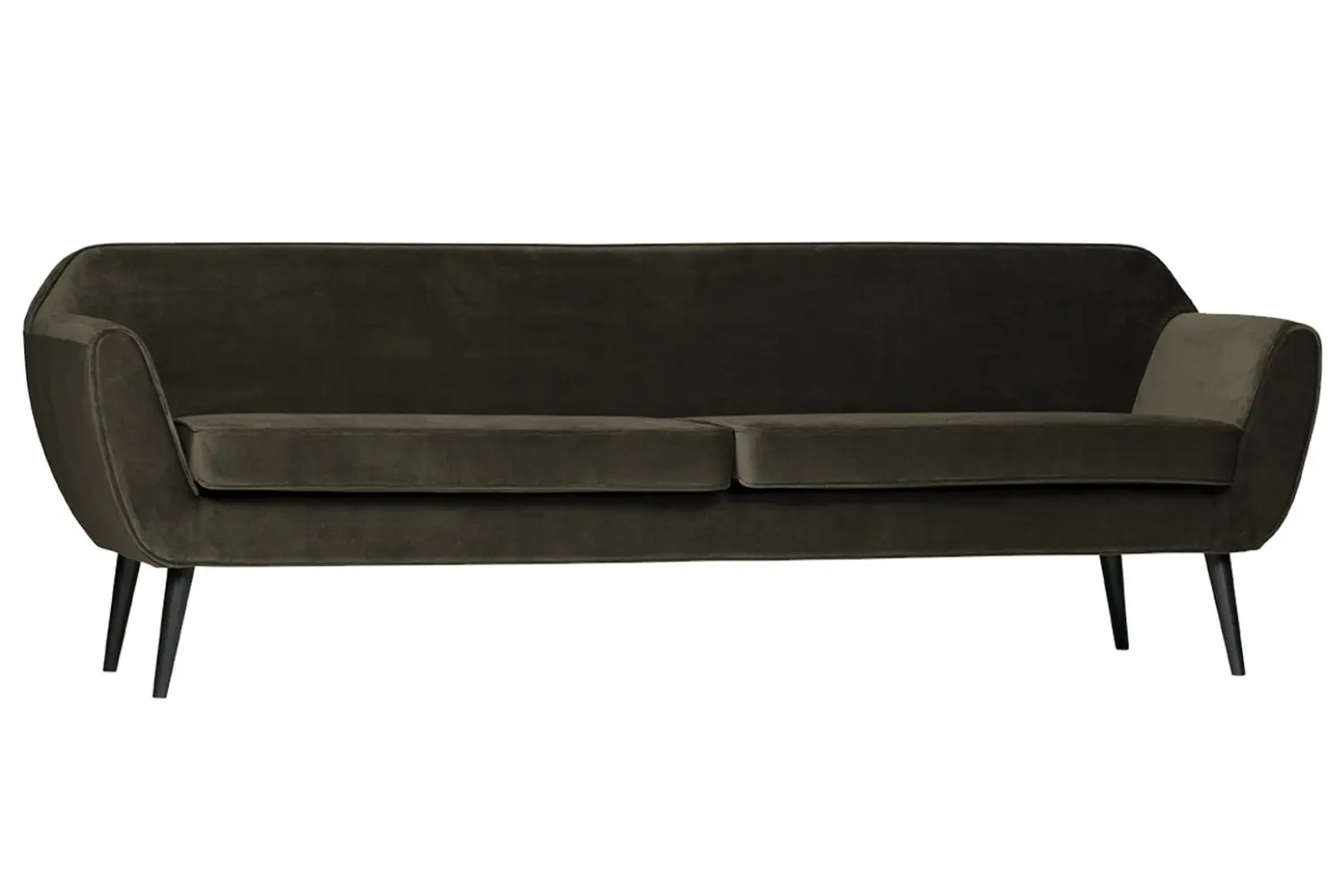 WOOOD Tmavě zelená sametová čtyřmístná pohovka Rocco 230 cm