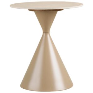 Nordic Living Béžový keramický odkládací stolek Anne ø 50 cm
