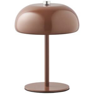Nordic Living Hnědá kovová nabíjecí stolní LED lampa Margon