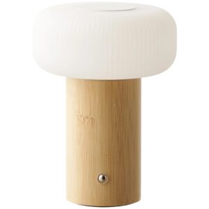 Nordic Living Bambusová nabíjecí stolní LED lampa Taffo