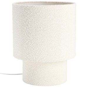 Bizzotto Bílá bouclé stolní lampa Radha