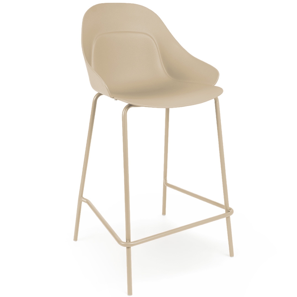 Somcasa Béžová plastová barová židle Toby 67 cm