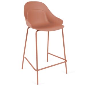 Somcasa Terakotová plastová barová židle Toby 67 cm