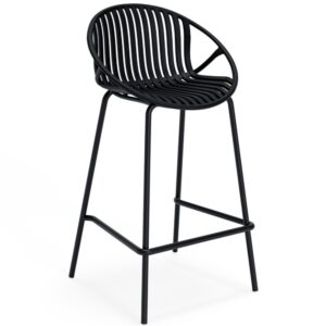 Somcasa Černá plastová barová židle Tristan 64 cm