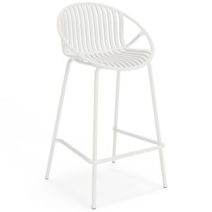 Somcasa Bílá plastová barová židle Tristan 64 cm
