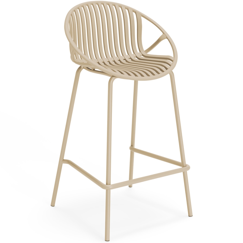 Somcasa Béžová plastová barová židle Tristan 64 cm