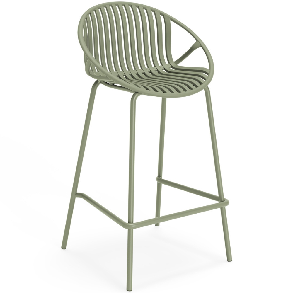 Somcasa Zelená plastová barová židle Tristan 64 cm