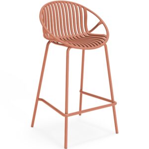Somcasa Terakotová plastová barová židle Tristan 64 cm