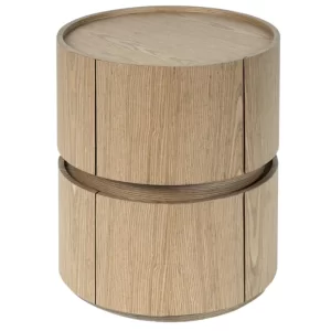 Somcasa Dubový noční stolek Timeo ø 40 cm