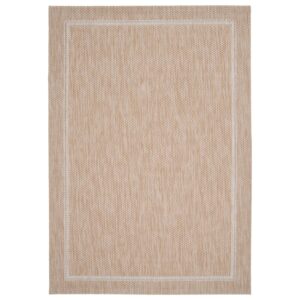 Fargotex Světle hnědý zahradní koberec Grano Frame 160 x 230 cm