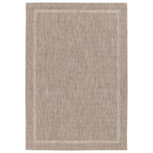 Fargotex Šedý zahradní koberec Grano Frame 200 x 290 cm