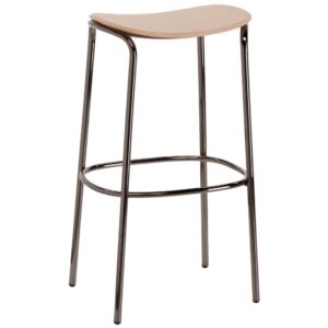 SCAB Dubová barová židle Trick Wood 75 cm s černou podnoží
