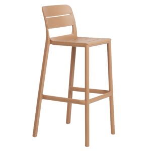 Nardi Světle hnědá plastová barová židle Cassia 76 cm