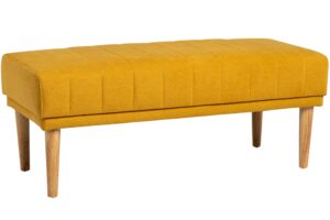 Somcasa Žlutá čalouněná lavice Bari 100 cm