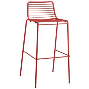 SCAB Cihlově červená kovová barová židle Summer 75 cm