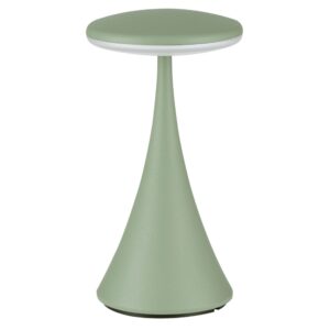 Nova Luce Zelená kovová nabíjecí stolní LED lampa Elbo