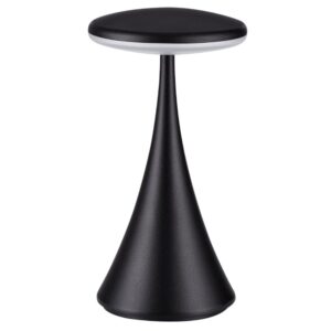 Nova Luce Černá kovová nabíjecí stolní LED lampa Elbo
