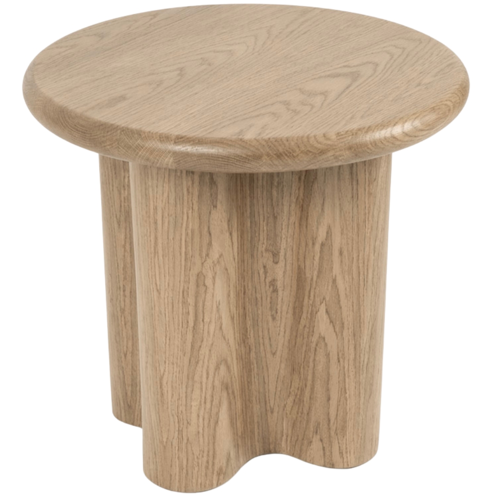 Somcasa Dubový odkládací stolek Mateo ø 50 cm