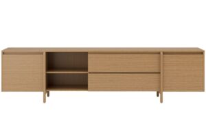 Somcasa Dubový TV stolek Pacific 240 x 43 cm se zásuvkami