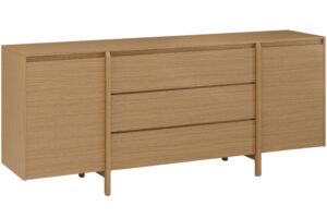 Somcasa Dubová komoda Pacific 200 x 48 cm se zásuvkami