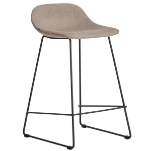 Kave Home Hnědá látková barová židle Zahara 65 cm II.
