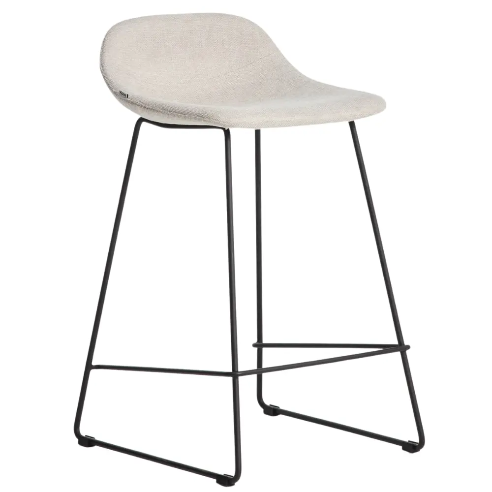 Kave Home Béžová látková barová židle Zahara 65 cm II.