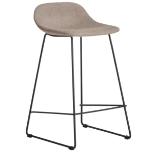 Kave Home Hnědá látková barová židle Zahara 76 cm II.