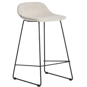 Kave Home Béžová látková barová židle Zahara 76 cm II.