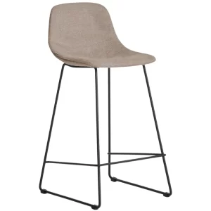 Kave Home Hnědá látková barová židle Zahara 76 cm III.