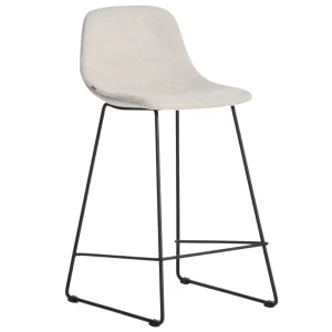 Kave Home Béžová látková barová židle Zahara 65 cm III.