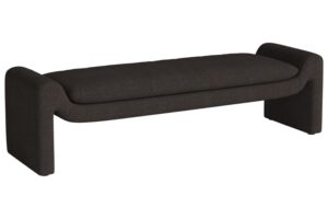 Bolia Tmavě hnědá bouclé lavice Mielo 181 cm