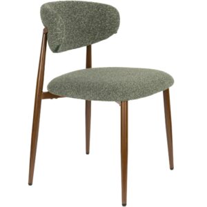 Housecraft Living Zelená čalouněná jídelní židle NOOR