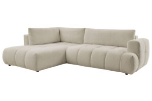 Bobochic Paris Béžová bouclé rozkládací pohovka Fuji 282 cm