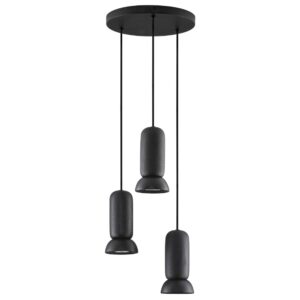 Nova Luce Černé keramické závěsné světlo Parlo 33 cm